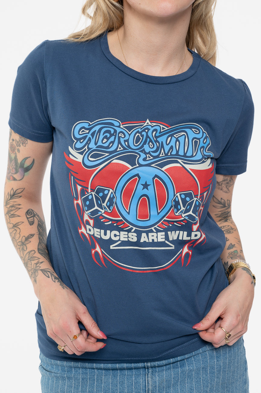 Aerosmith Rainbow Spade Womens T Shirt product image 3