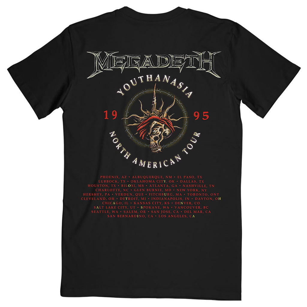 Megadeth Youthanasia 1995 North American Tour T Shirt product image 2