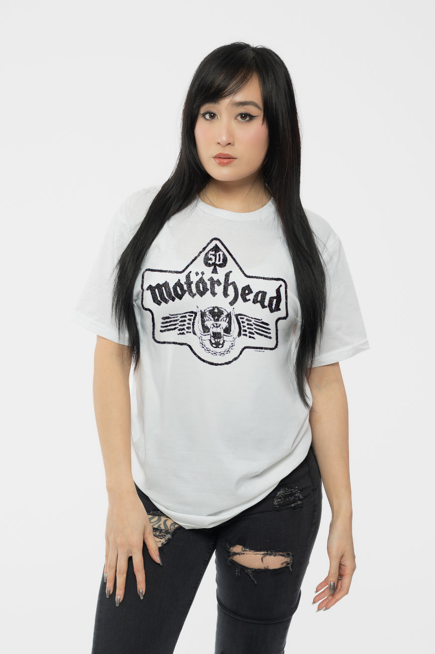 Motorhead 50 Years Ace Wings Emblem T Shirt product image 1