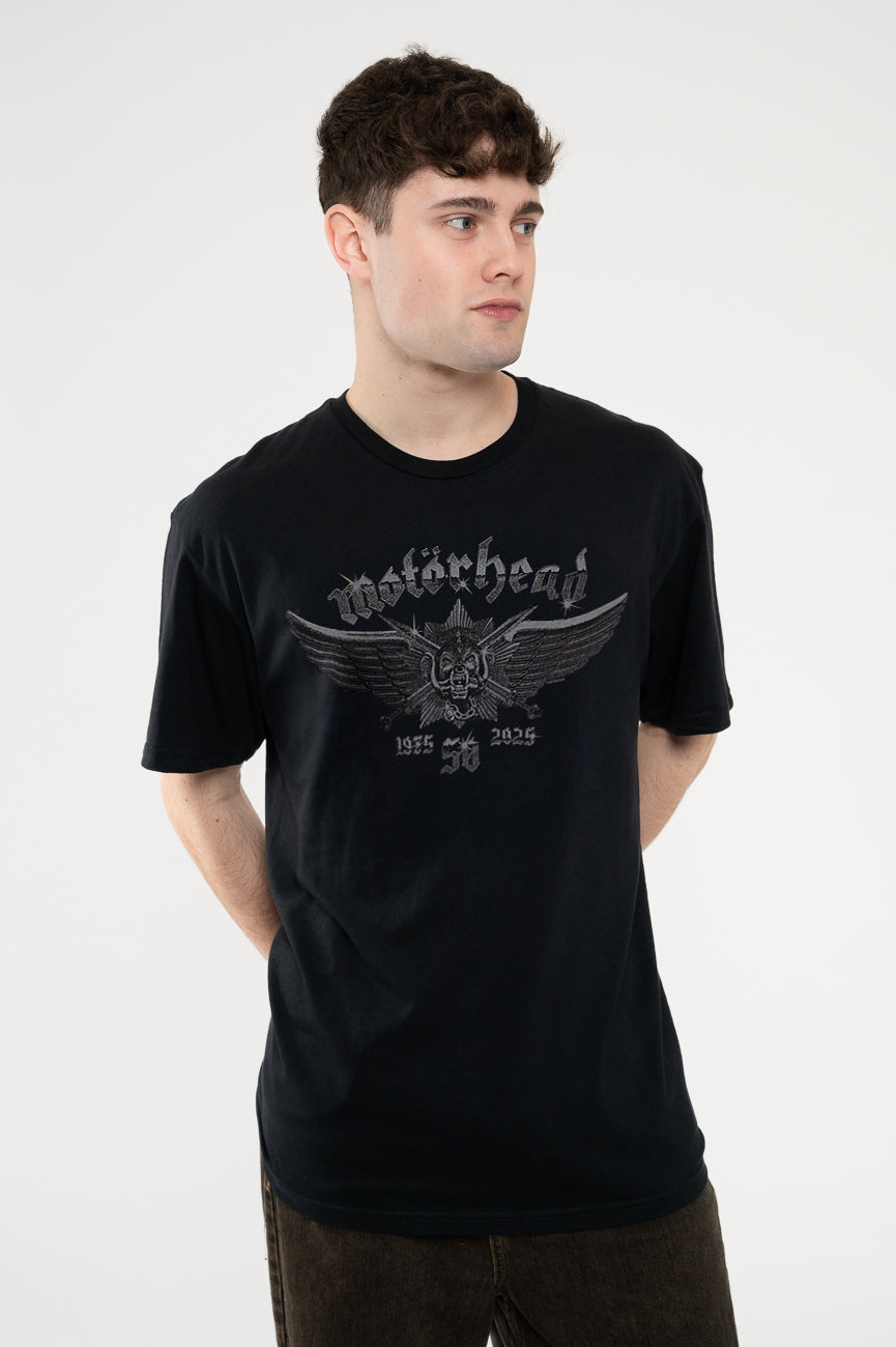 Motorhead 50 Years Wings Badge T Shirt product image 1