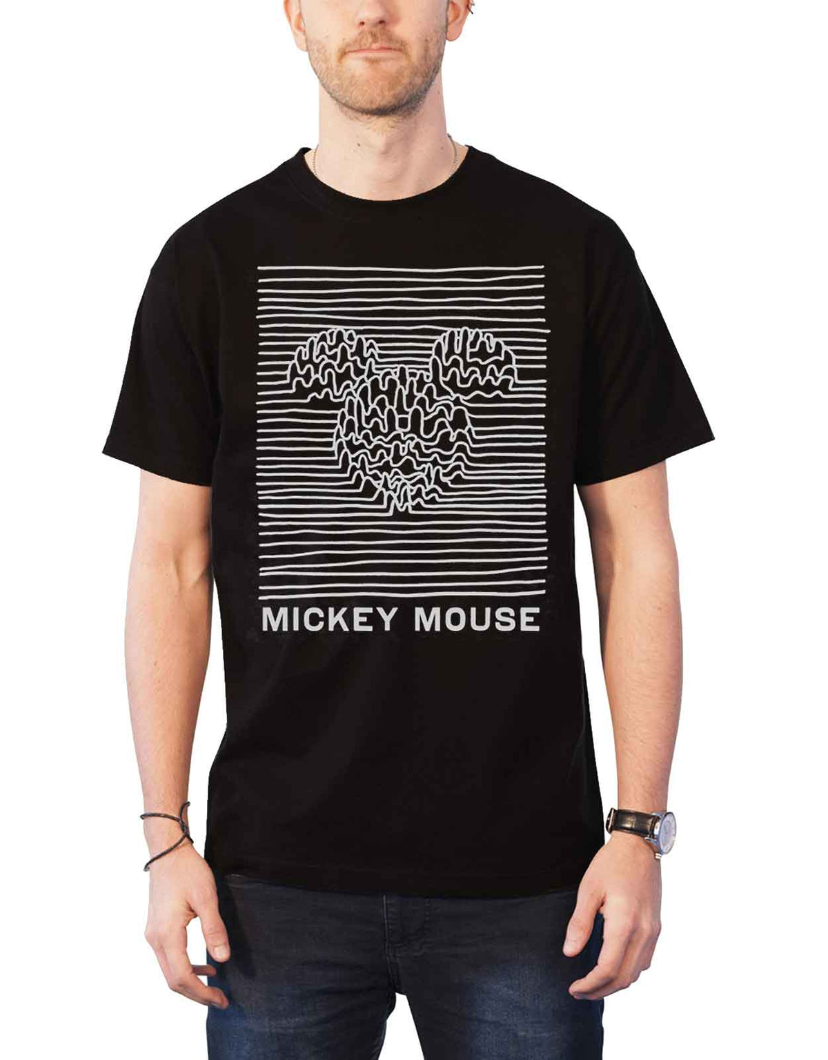 Mickey Mouse Unknown Pleasures T Shirt product image 1