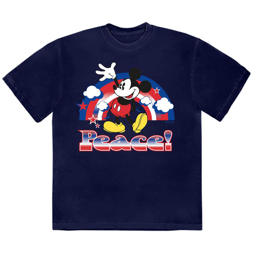 Mickey Mouse Peace Rainbow Logo T Shirt product image 1