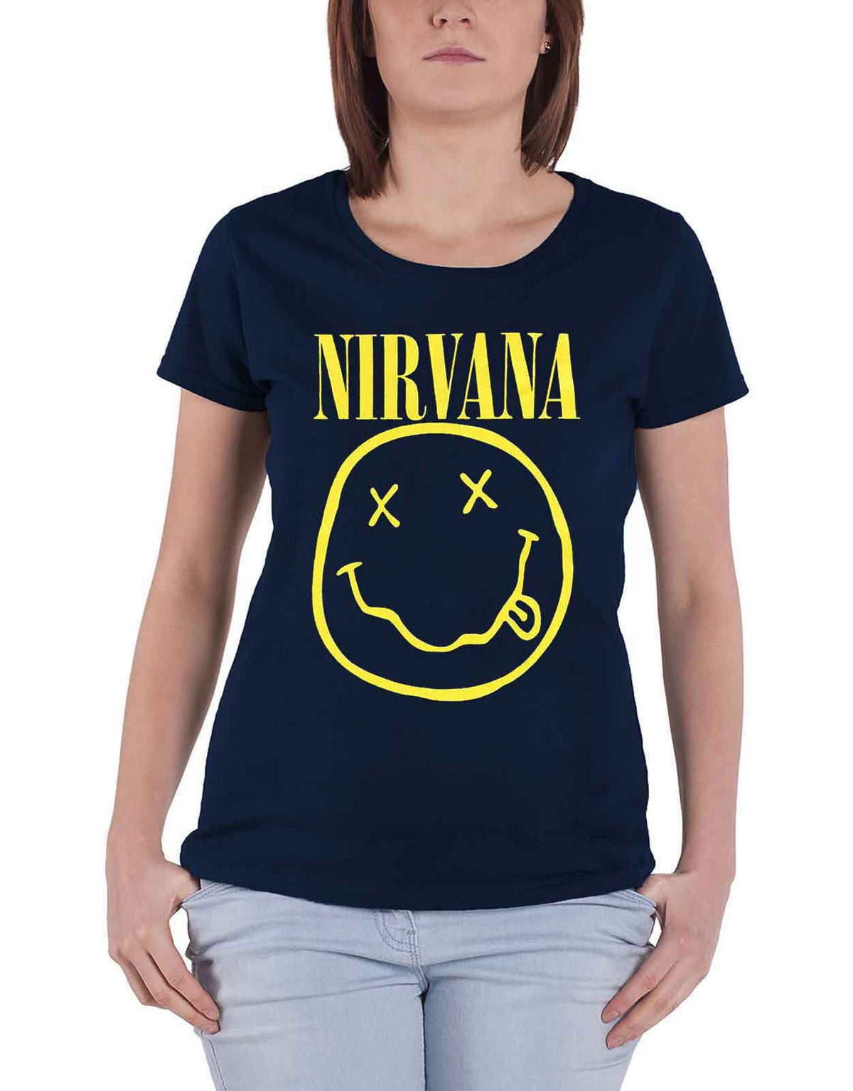 Nirvana Yellow Gunge Smile Skinny Fit T Shirt product image 1