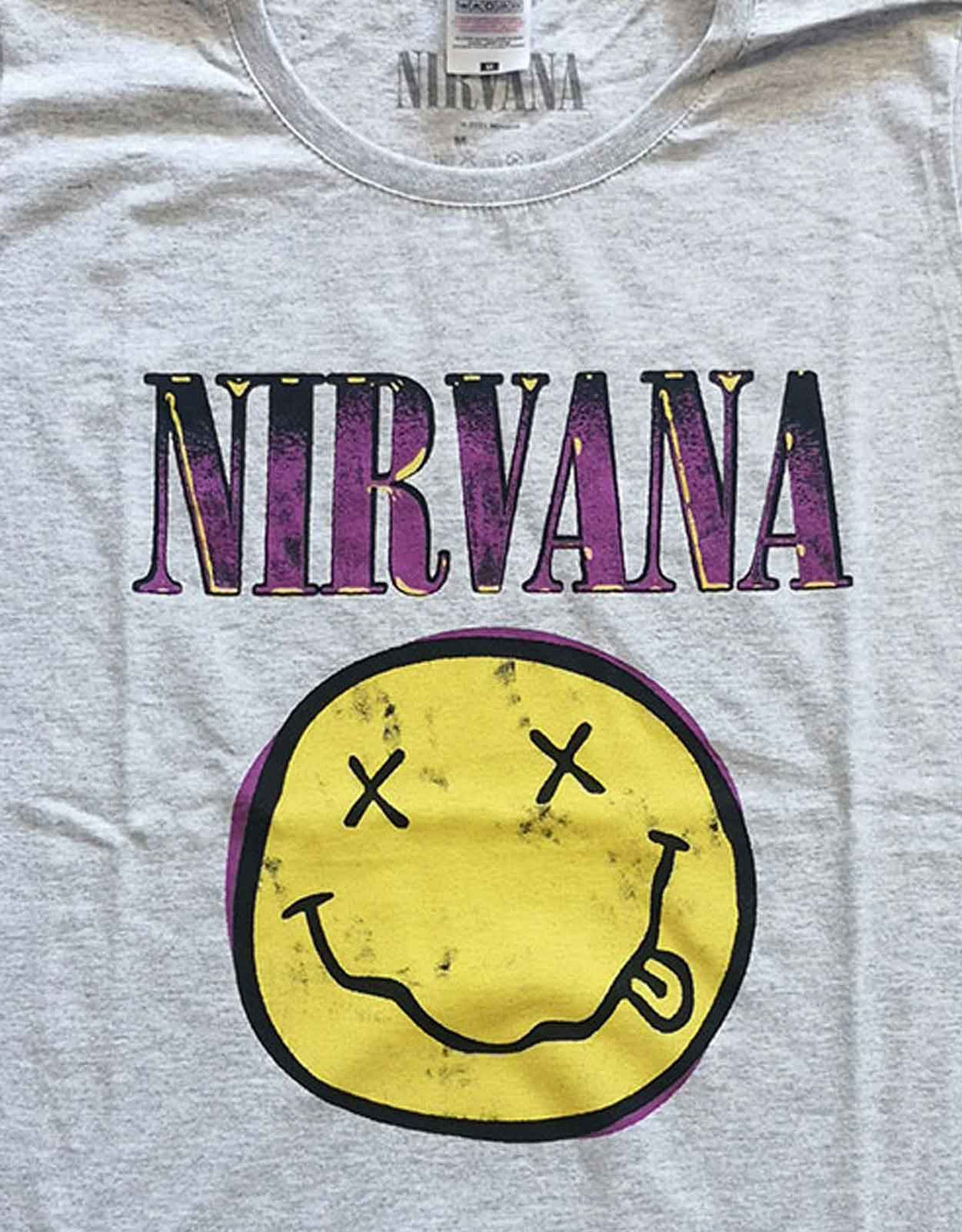 Nirvana Pink Grunge Smile Skinny Fit T Shirt product image 2