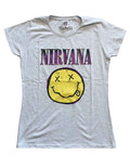 Nirvana Pink Grunge Smile Skinny Fit T Shirt product image 1
