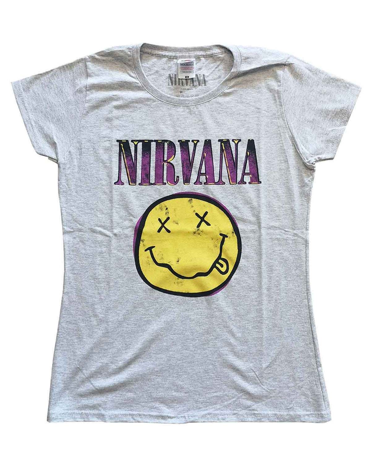 Nirvana Pink Grunge Smile Skinny Fit T Shirt product image 1