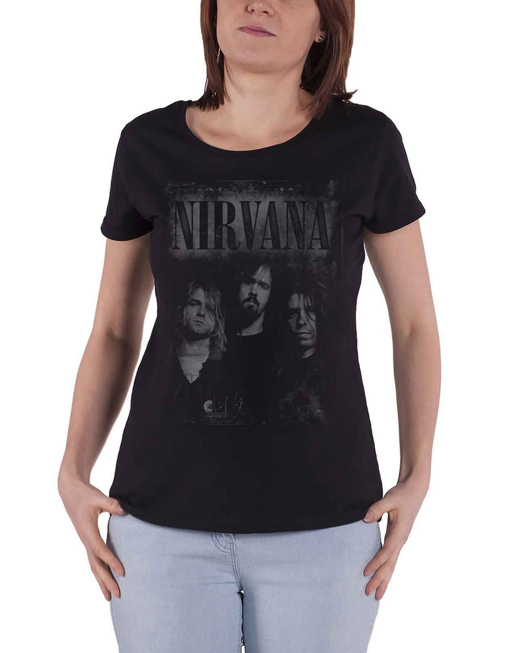 Nirvana Faded Faces Skinny Fit T Shirt product image 1
