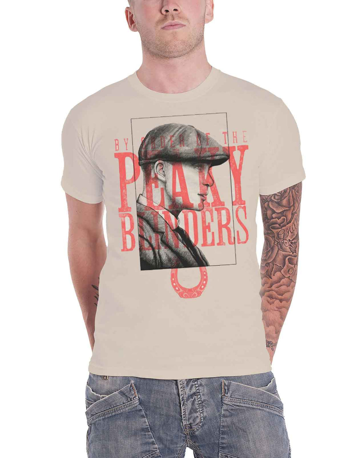 Peaky Blinders Red Tommy Logo T Shirt product image 1