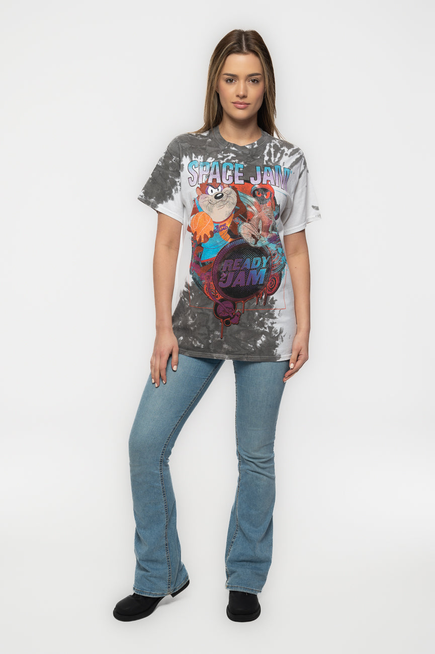 Space Jam T Shirt Ready 2 Logo Official Unisex Black & product image 2