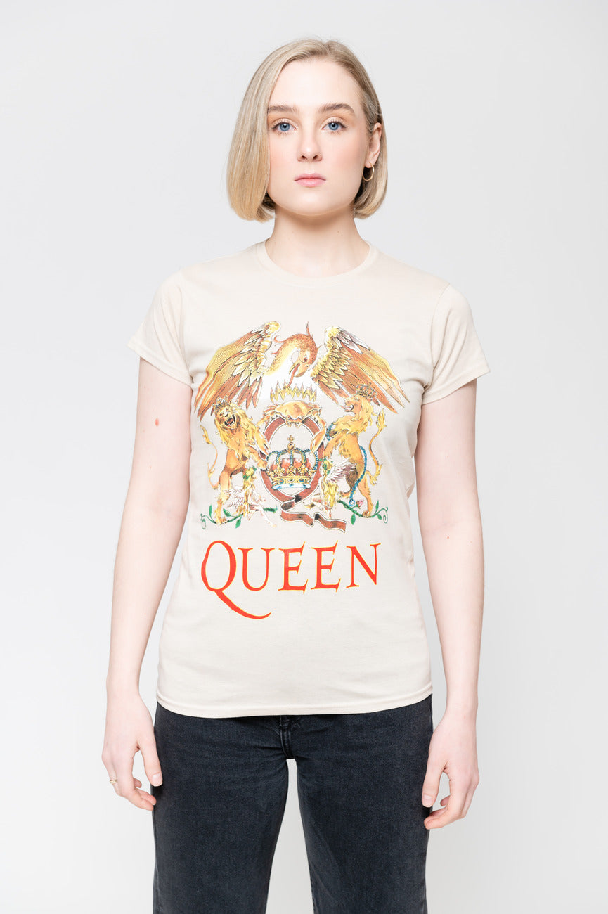 Queen Classic Crest Logo Skinny Fit T Shirt product image 1