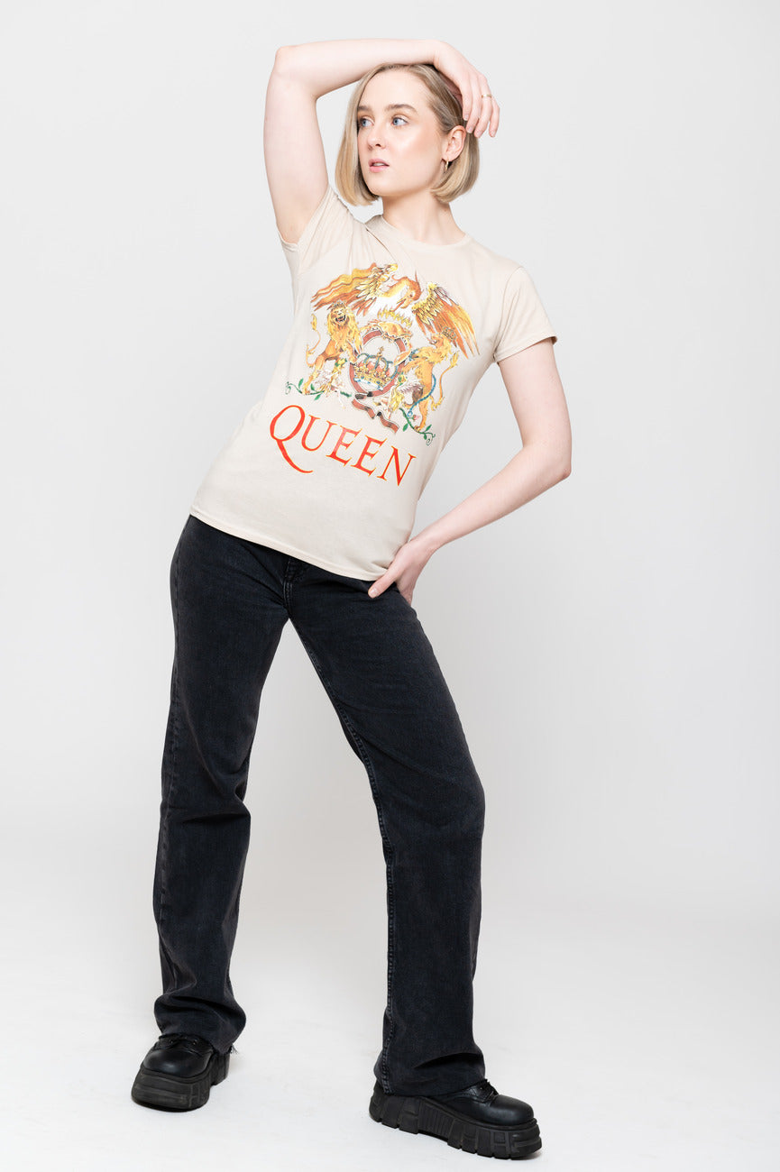 Queen Classic Crest Logo Skinny Fit T Shirt product image 5