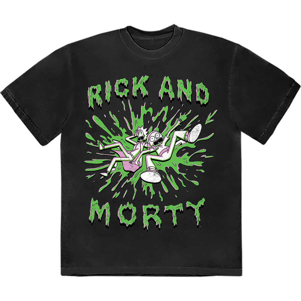 Rick And Morty Green Splat T Shirt product image 1