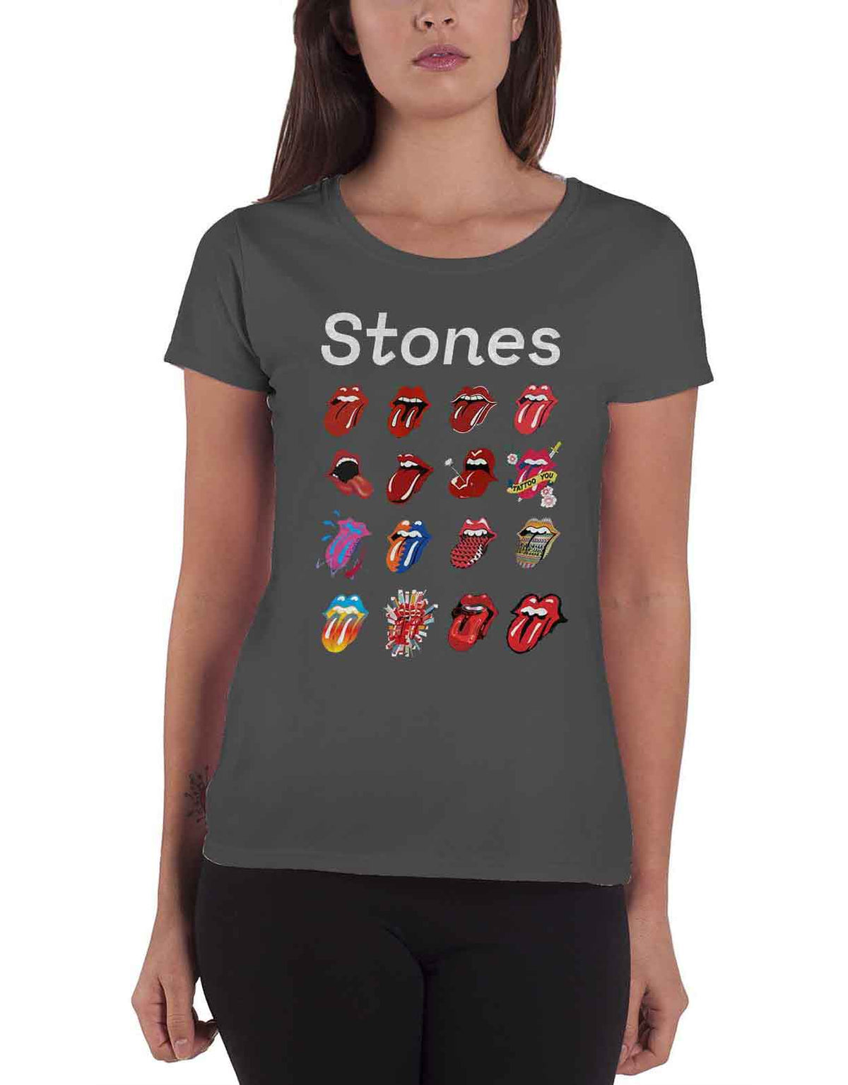 The Rolling Stones Tongue Evolution Tour Skinny Fit T Shirt product image 1