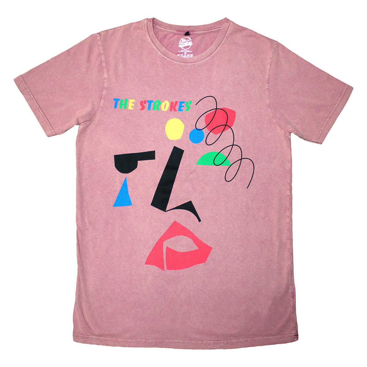 The Strokes Abstract Face Stone Wash T Shirt product image 1