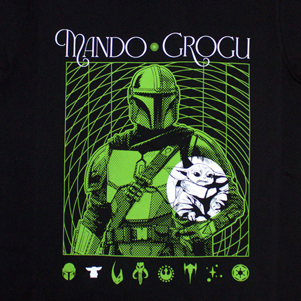 Star Wars The Mandalorian Mando And Grogu Neon T Shirt product image 2