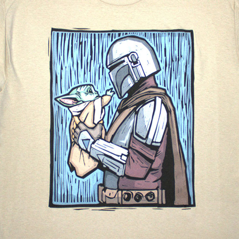 Star Wars The Mandalorian Holding Grogu T Shirt product image 2