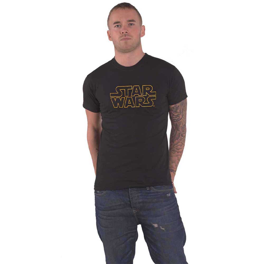 Star Wars T Shirt Logo Outline new Official Mens Black product image 1