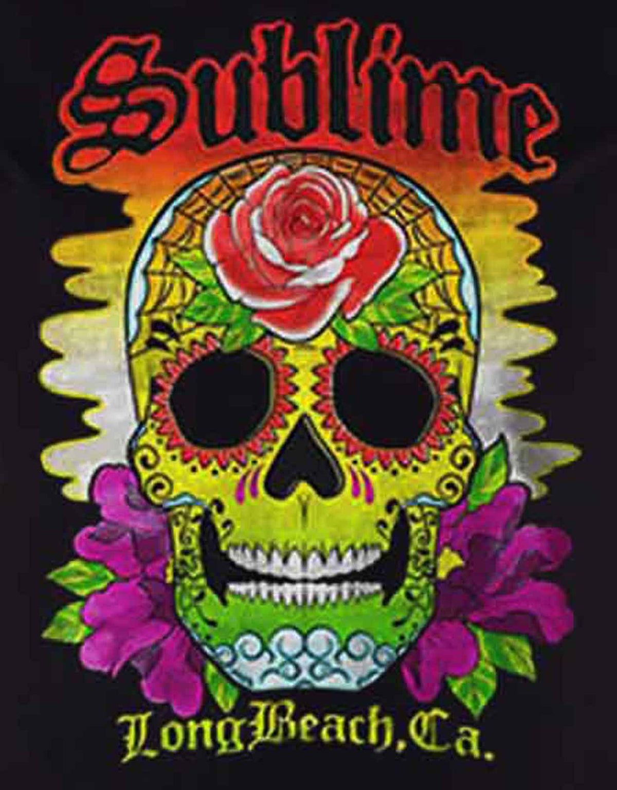 Sublime Colour Skull Skinny Fit T Shirt product image 2