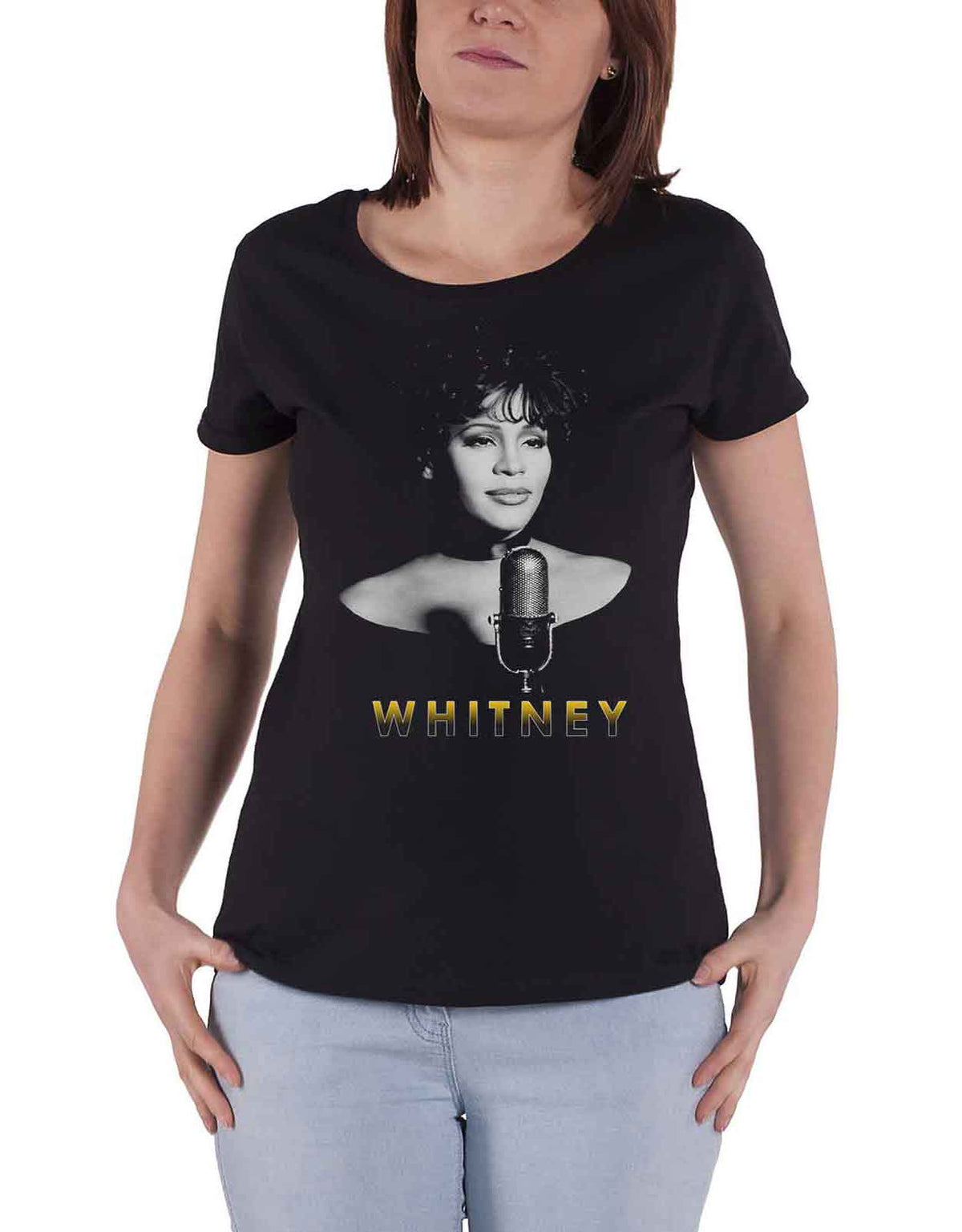 Whitney Houston Portrait Skinny Fit T Shirt product image 1