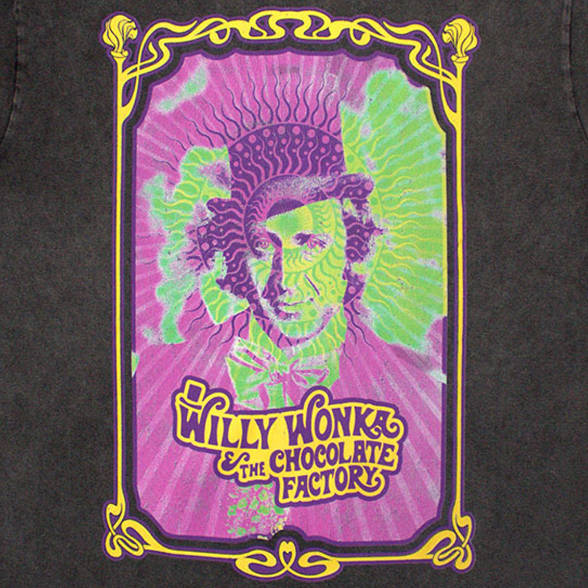 Willy Wonka Psych Poster Limited Edition 999 Only Premium Wash T Shirt