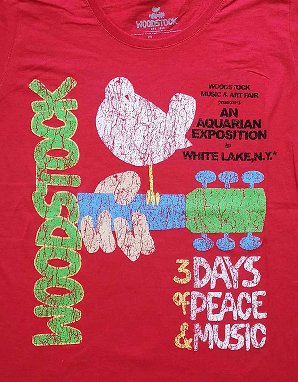 Woodstock Vintage Classic Poster Skinny Fit T Shirt