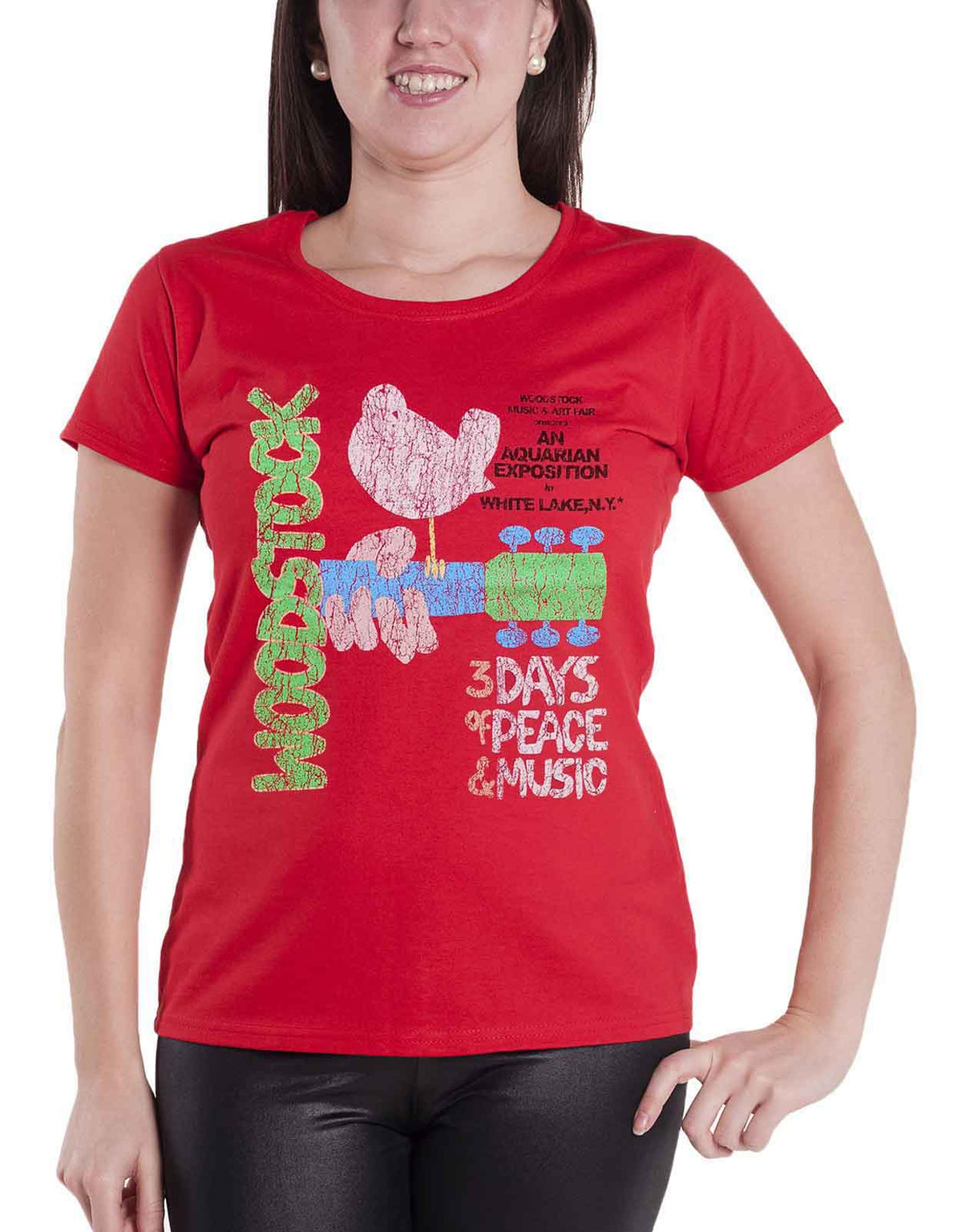 Woodstock Vintage Classic Poster Skinny Fit T Shirt