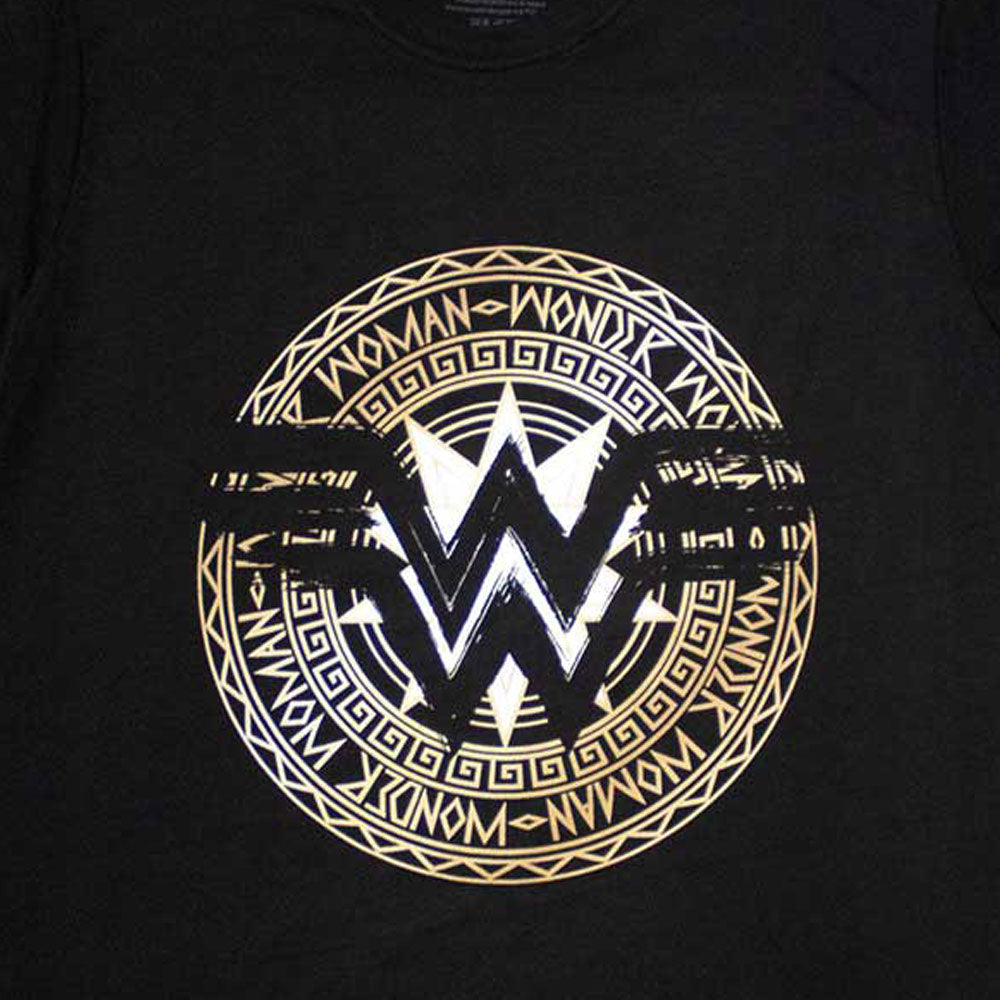 Wonder Woman Gold Circle Logo T Shirt product image 2